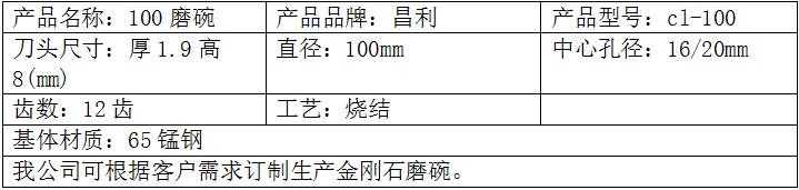 100金刚石磨碗